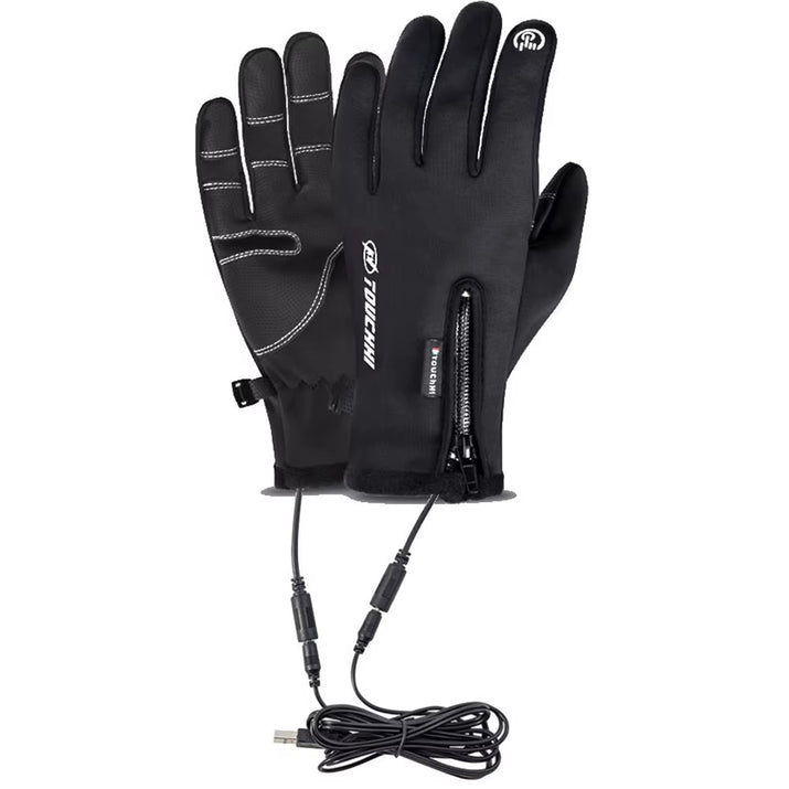 USB Touch Screen Gloves Winter Warm Electric Heated Gloves Heated Motorcycle Gloves Windproof Heated Gloves for Women Men