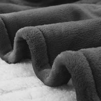 Electric Blanket Queen Grey Heated Throw with 10 Heat Settings / Safety 10 Hours Auto-Off Dual Controllers 84"X90"