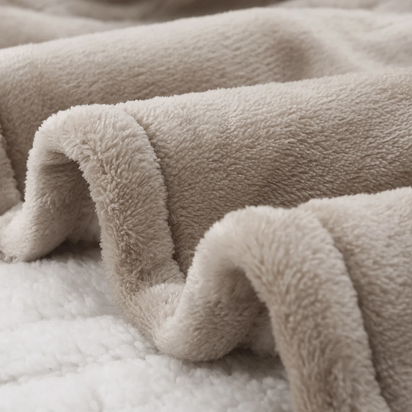 Electric Blanket Queen Linen Heated Throw with 10 Heat Settings/Safety 10 Hours Auto-Off Dual Controllers 84