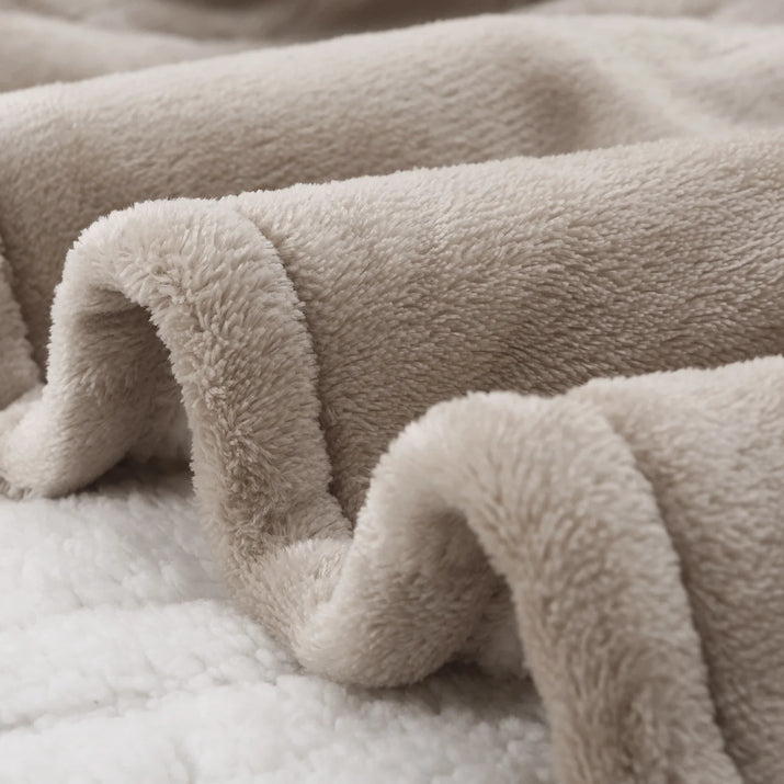 Electric Blanket Queen Linen Heated Throw with 10 Heat Settings/Safety 10 Hours Auto-Off Dual Controllers 84"X90"