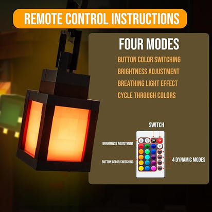 Pixelated Lantern Night Light -16-Color Led Wall Mood Night