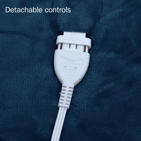 Queen Electric Blanket, Navy Heated Throw with 10 Heat Settings/Safety 10 Hours Auto-Off Dual Controllers (84X90'')