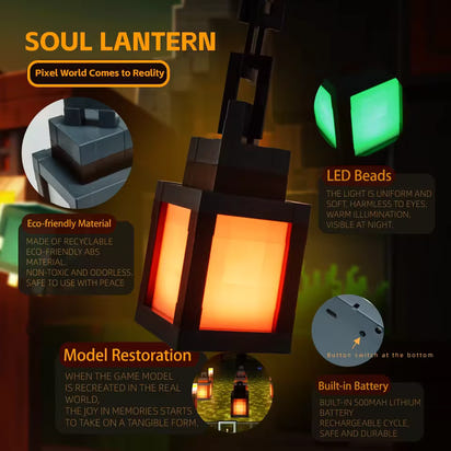 Pixelated Lantern Night Light -16-Color Led Wall Mood Night